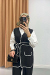 Pinterest Model Vest Suit Black