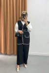 Pinterest Model Vest Suit Black