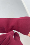 Polo Collar Knitwear Suit Claret Red