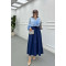 Sare Fashion Poplin Skirt Navy Blue