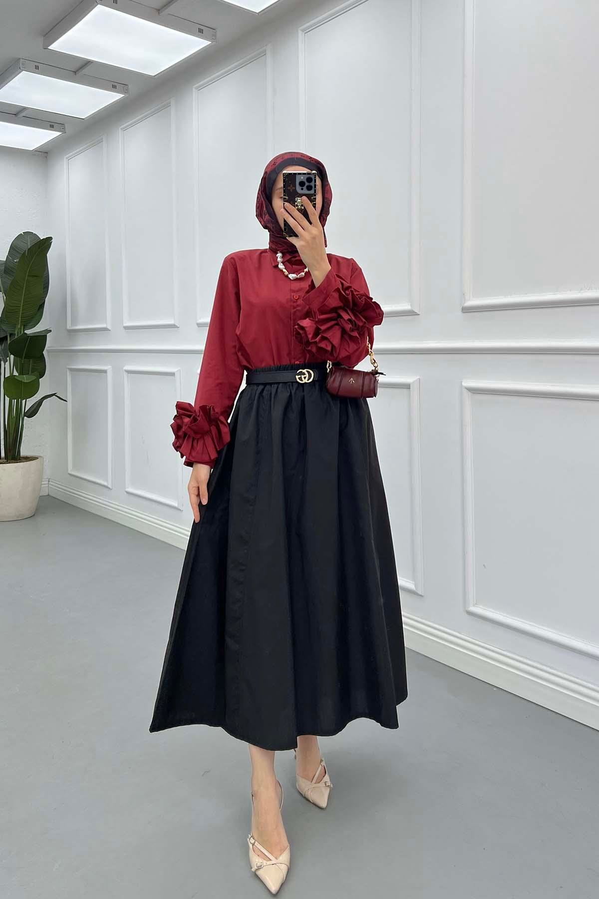 Sare Fashion Poplin Skirt Black