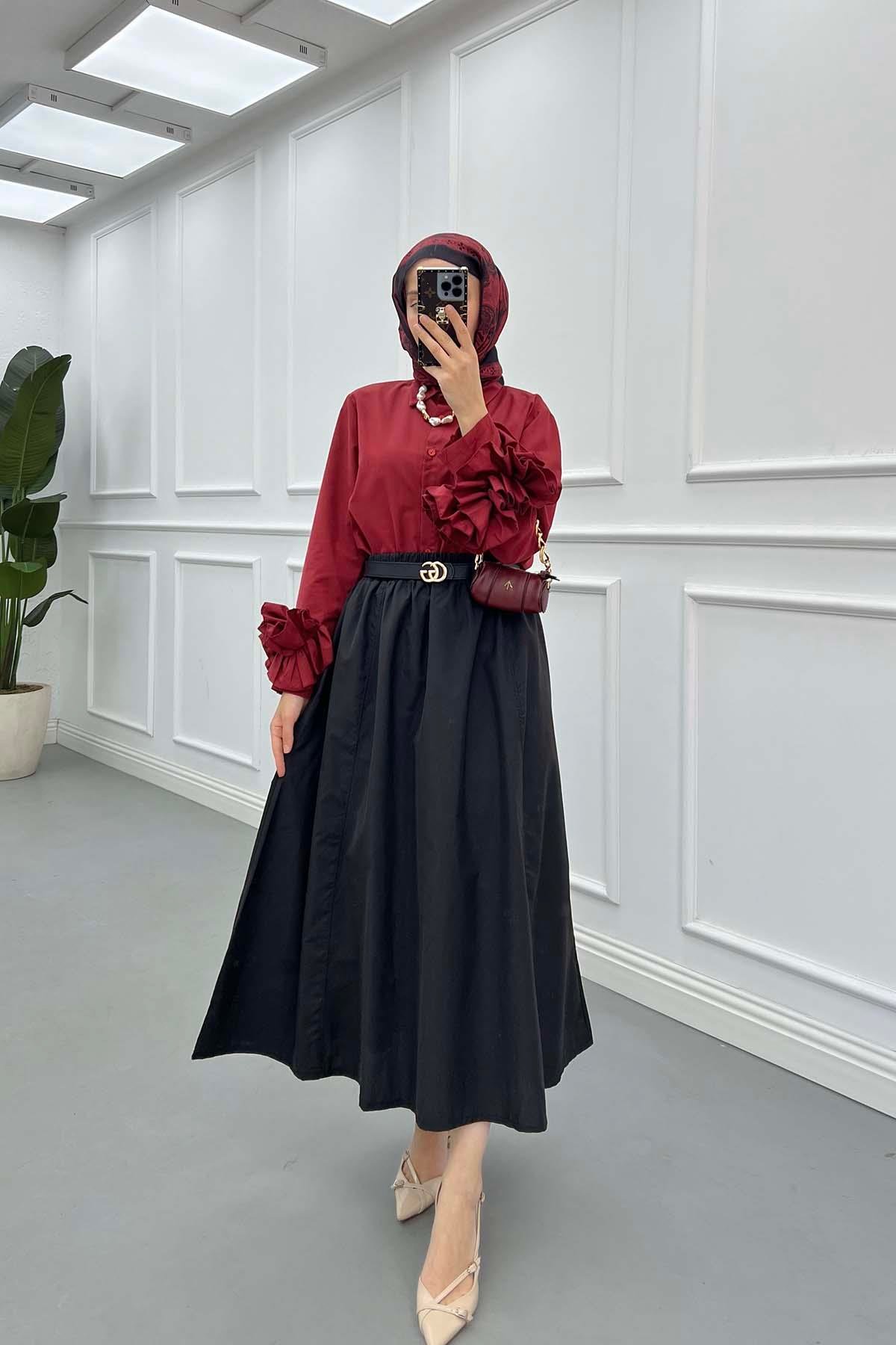 Sare Fashion Poplin Skirt Black
