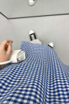 Gingham Tunic Navy Blue