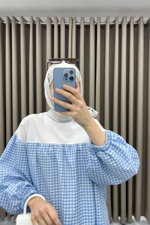 Gingham Tunic Blue
