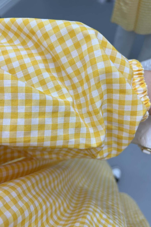 Gingham Tunic Yellow