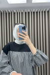 Gingham Tunic Black
