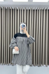 Gingham Tunic Black