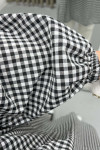 Gingham Tunic Black