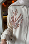 Sare Fashion Sequin Patterned Shirt Beige