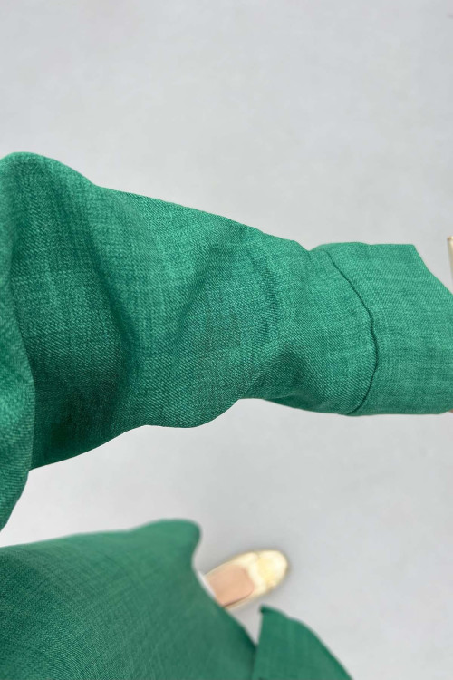 Sare Fashion Sequin Patterned Shirt Benetton Green