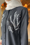 Sare Fashion Sequin Patterned Shirt Black