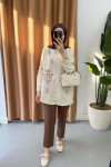 Sare Fashion Shirt Stone with Sequin and Embroidery Details