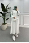 Sare Fashion Relaxed Cut Skirt Suit White Sare Fashion Relaxed Cut Skirt Suit White