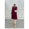 Sare Fashion Bearded Long Cardigan Burgundy
