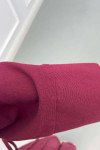 Sare Fashion Shawl Collar Laced Trench Coat Burgundy