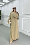 Sare Fashion Shawl Collar Laced Trench Coat Soft Green