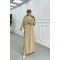 Sare Fashion Shawl Collar Laced Trench Coat Soft Green