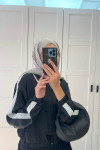 Sare Fashion Satin Silk Sports Suit Black