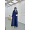 Sare Fashion Jacquard Dress with Removable Belt Navy Blue