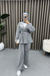 Glitter Kimono Set Silver
