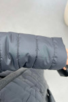 Puffy Detailed Cashmere Coat Anthracite