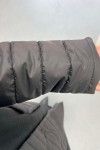 Puffy Detailed Cashmere Coat Black
