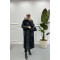 Puffy Detailed Cashmere Coat Black