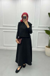 Sweater Cashmere Skirt Set Black