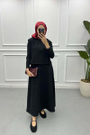 Sweater Cashmere Skirt Set Black