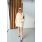 Sare Fashion Stone Detailed Striped Shirt Beige