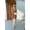 Sare Fashion Stone Detailed Striped Shirt Brown