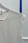 Sare Fashion Stone Detailed Interior White