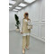 Sare Fashion Stone Detailed Three Piece Set Beige