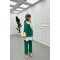 Sare Fashion Stone Detailed Three Piece Set Green