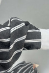 Sare Fashion Stone Embroidered Striped Skirt Suit Black