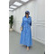 Sare Fashion Stone Embroidered Dress Blue