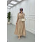 Sare Fashion Stone Embroidered Dress Mink