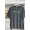 Sare Fashion Stone Striped Min T-shirt Gray