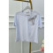 Sare Fashion Stone Bow Detailed T-shirt White