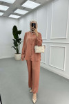 Sare Fashion Stoned Shirt Set Dusty Rose