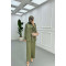 Sare Fashion Stone Shirt Set Khaki