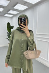 Sare Fashion Stone Shirt Set Khaki
