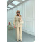 Sare Fashion Stoned Kimono Set Beige
