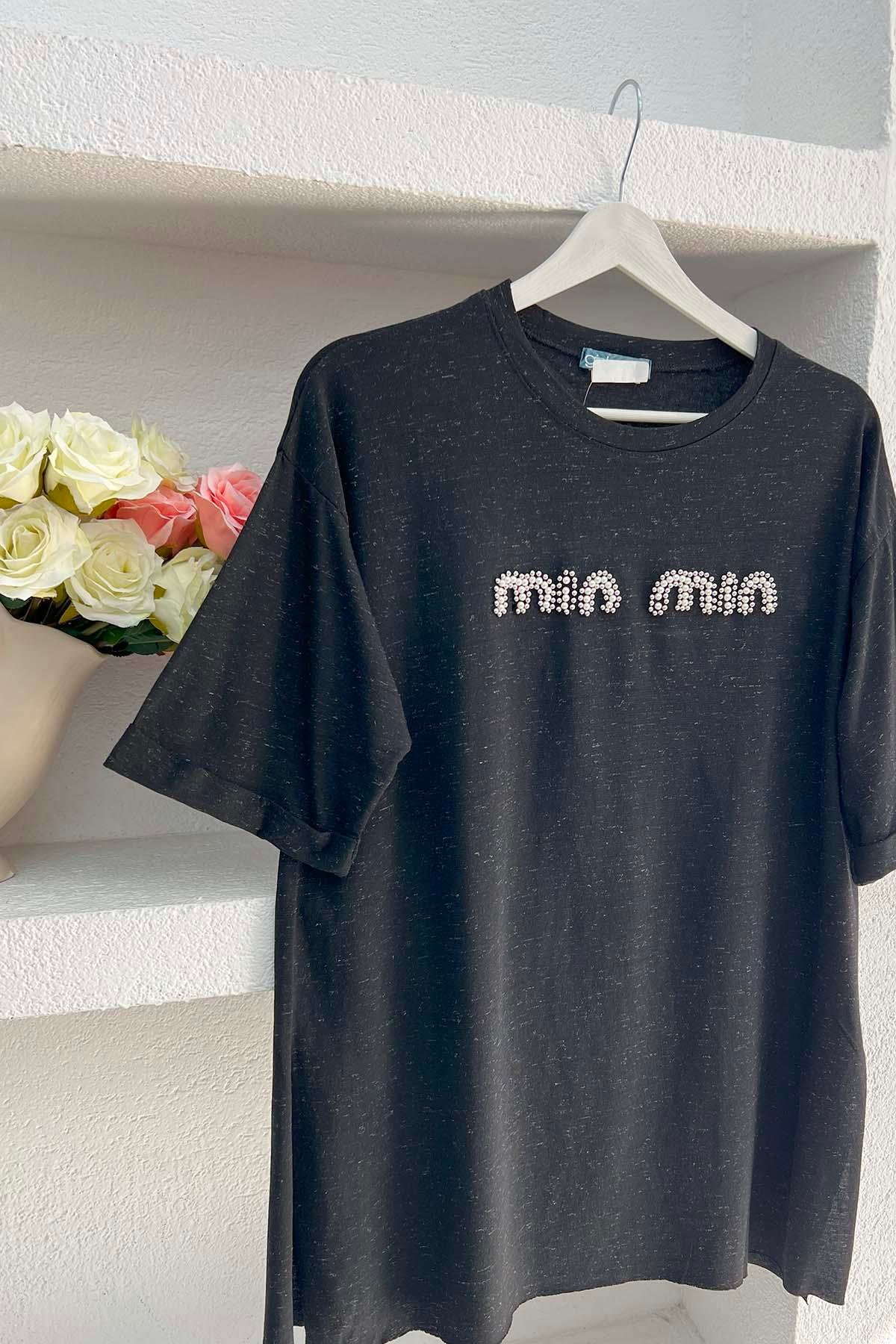 Sare Fashion Stoned Min T-shirt Black