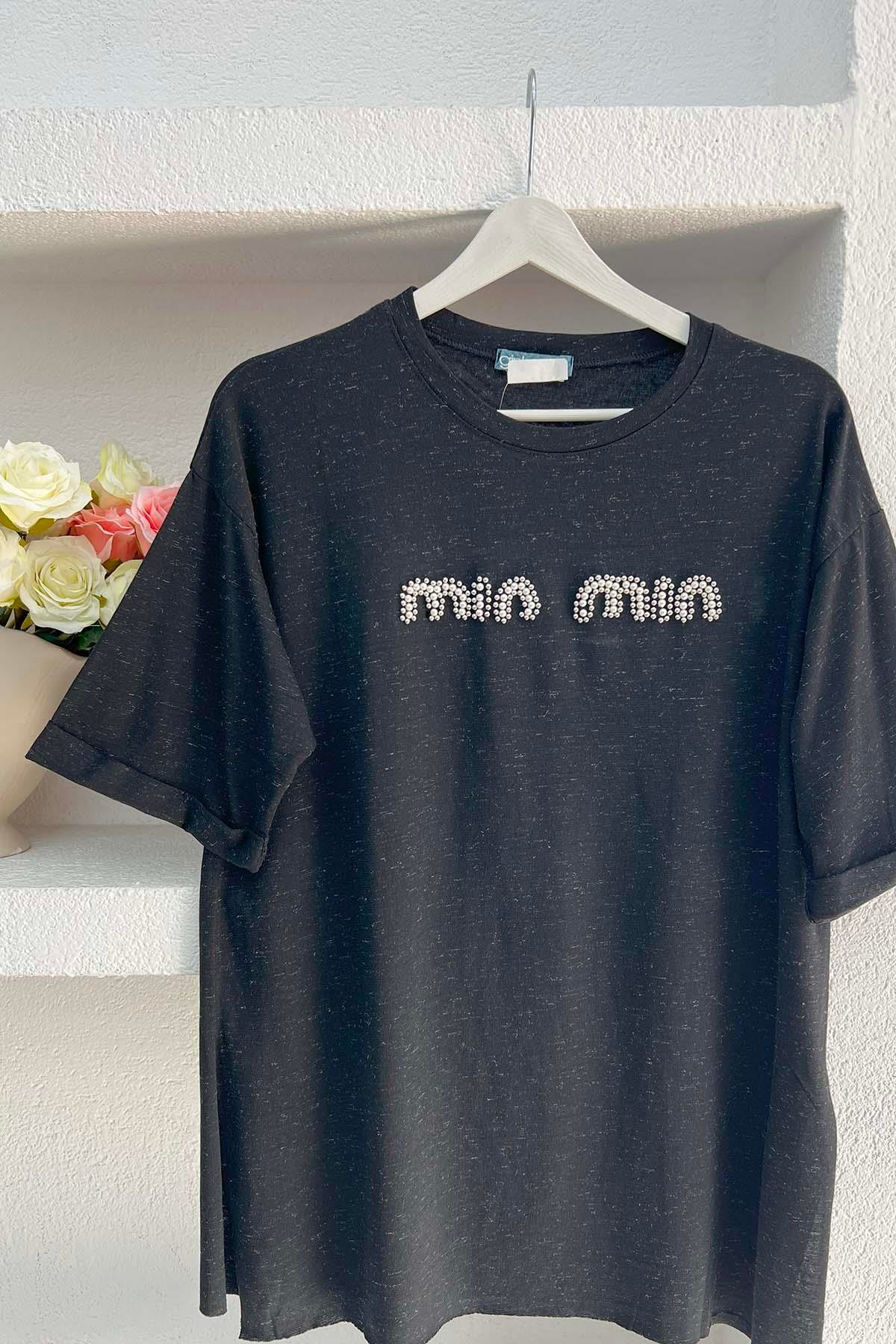 Sare Fashion Stoned Min T-shirt Black