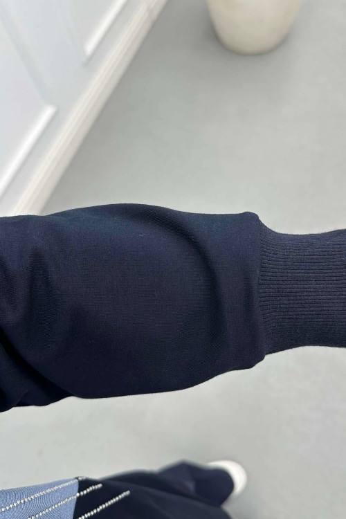 Sare Fashion Stone Embroidered Two Thread Tunic Navy Blue Sare Fashion Stone Embroidered Two Thread Tunic Navy Blue