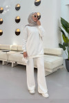 Sare Fashion Stoned Oysh Sweat Suit White