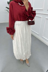 Sare Fashion Tencel Crinkle Skirt White