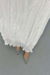 Sare Fashion Tencel Crinkle Skirt White
