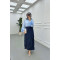 Sare Fashion Tencel Crinkle Skirt Navy Blue